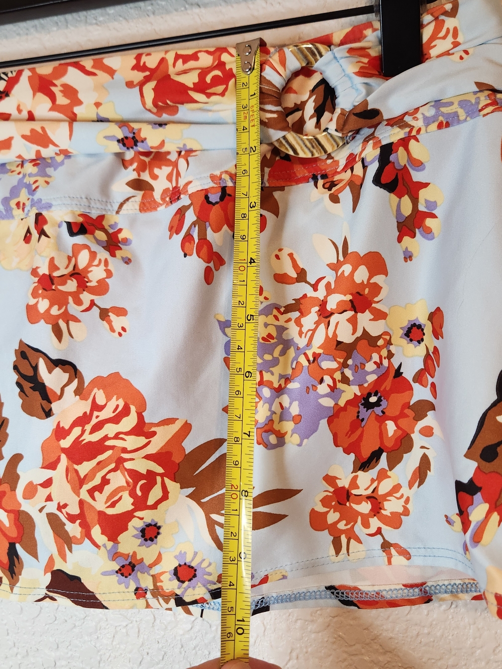 Antonio Melani blue floral tankini set skort 2 piece swimsuit S - Picture 3 of 16